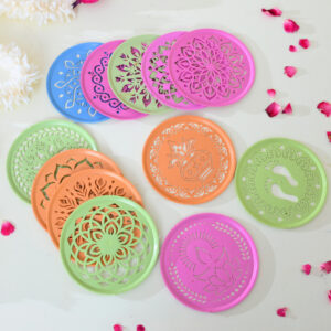 Craftam 18508 RS AAR PAAR ROUND SMALL (6 INCH) Rangoli Stencil