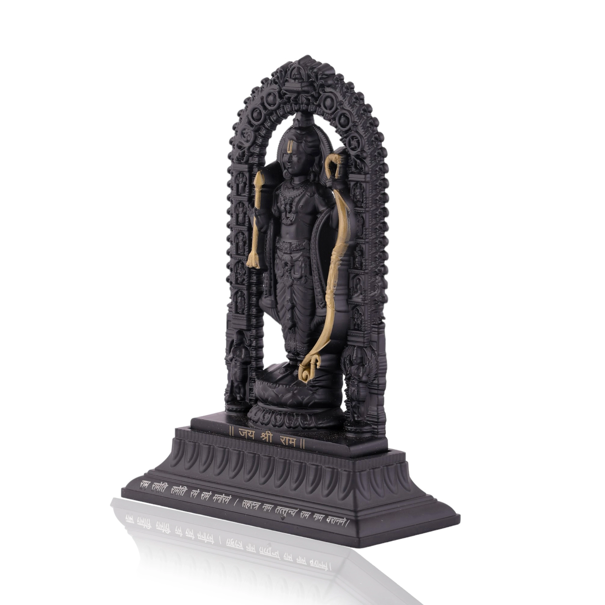 Metal Shree Ram Lalla Murti in Ayodhya Mandir for Pooja Home Decor  (Hight 5.5 Inch, Black Color) - Image 4