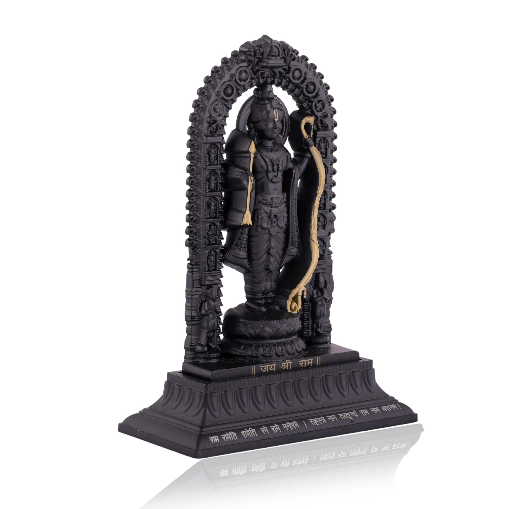 Metal Shree Ram Lalla Murti in Ayodhya Mandir for Pooja Home Decor  (Hight 5.5 Inch, Black Color) - Image 3