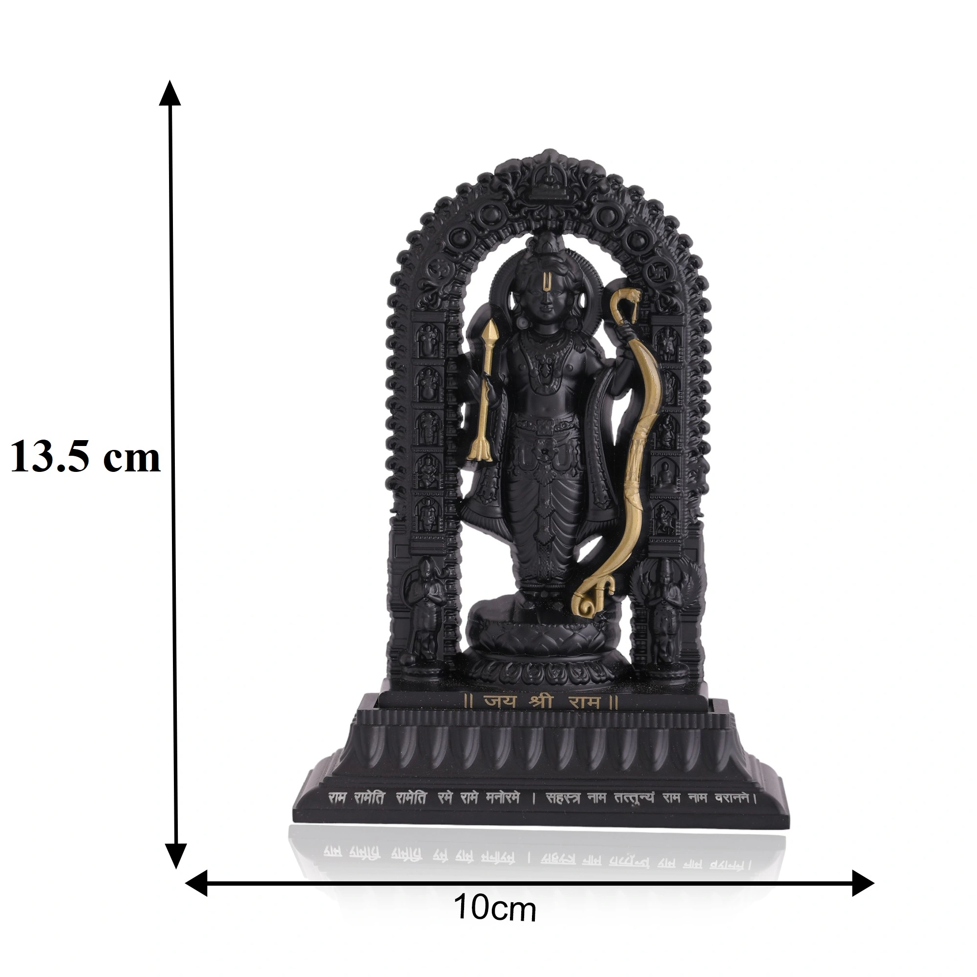 Metal Shree Ram Lalla Murti in Ayodhya Mandir for Pooja Home Decor  (Hight 5.5 Inch, Black Color) - Image 5