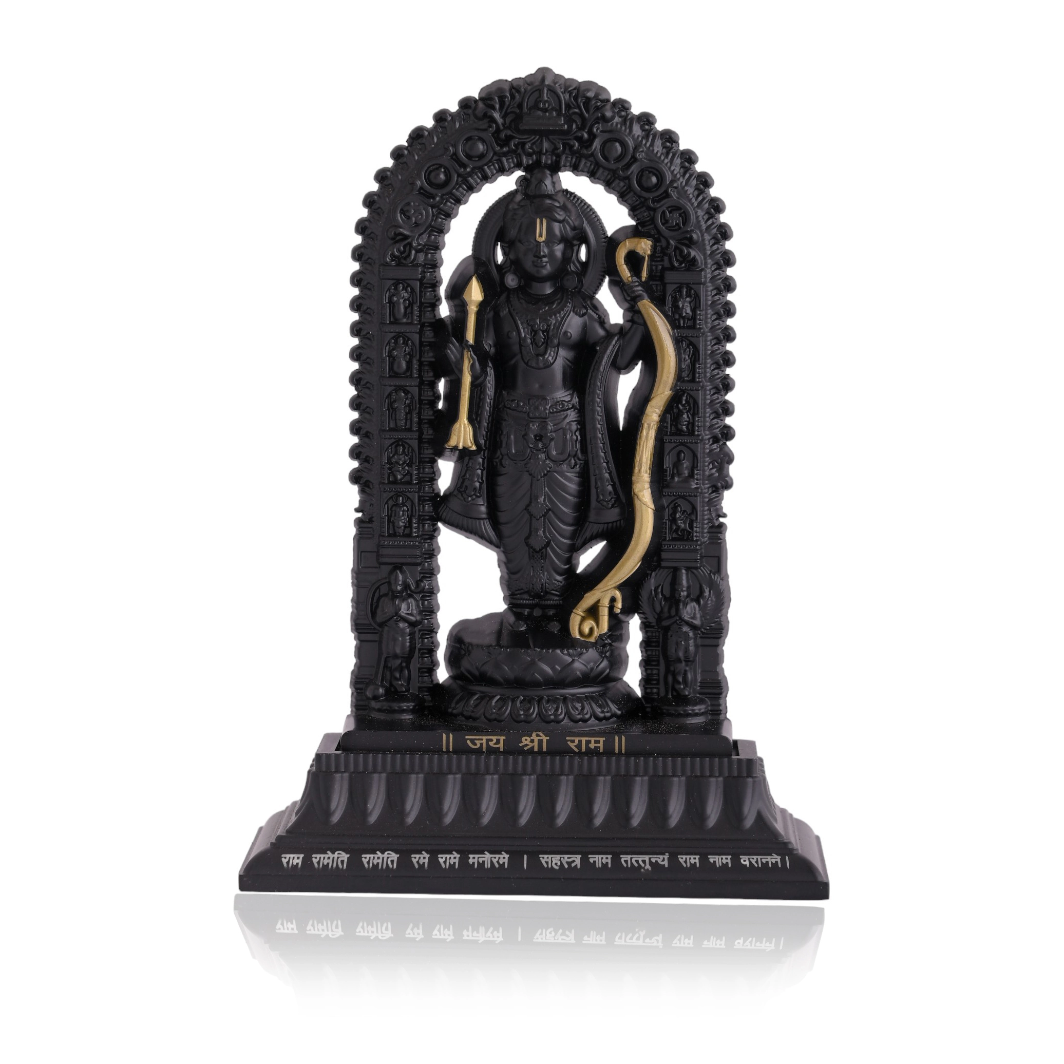 Metal Shree Ram Lalla Murti in Ayodhya Mandir for Pooja Home Decor  (Hight 5.5 Inch, Black Color) - Image 2