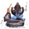 Ganesha Smoke Fountain Backflow Waterfall Cone Incense Holder Showpiece Statue with 10 Back Flow Incense Cone (Blue)