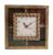 Square Shaped Gemstone Wooden Wall Clock For Home Decor