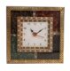 Square Shaped Gemstone Wooden Wall Clock For Home Decor
