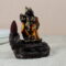 Polyresin Smoke Backflow Fountain Like Waterfall Radha Krishna with 10 Backflow Incense  (Orange)