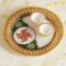 Rajasthani Handicrafts  Marble Pooja Thali Set with Roli Rice Pack ( Size 6×6 Inch )