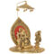 Metal Made Ganesh Murti at Singhashan with Ridhi Siddhi Idol