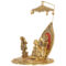 Metal Made Ganesh Murti at Singhashan with Ridhi Siddhi Idol