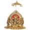 Metal Made Ganesh Murti at Singhashan with Ridhi Siddhi Idol