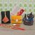 Rakhi Gifts for Brother Combo Set- Smoke Backflow Ganesha with 10 Cones, Raksha Bandhan Greeting , Roli Rice Pack and 4 Rakhi Set for Bhaiya , Bhabi and 2 Children