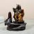 Polyresin Smoke Backflow Fountain Like Waterfall Radha Krishna with 10 Backflow Incense (Orange)