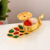 Craftam Peacock Shape Roli Rice, Kumkum Chawal Holder Tilak Chopda With Roli Rice Pack Decorative Showpiece – 12 cm (Aluminium, Multicolor)
