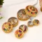 Craftam Decorative Handicraft Golden Jewelry Box, Vanity Box Sindoor Dabbi (4 Pcs Set of Small, Medium, Big)
