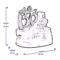 Polyresin OM Smoke Backflow Incense Holder with 20 Incense Cone