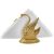 Craftam Oxidize Metal Decorative Golden Swan Duck Shape Napkin, Tissue Paper Holder with 100 Soft Tissue Paper for Kitchen Dining Table